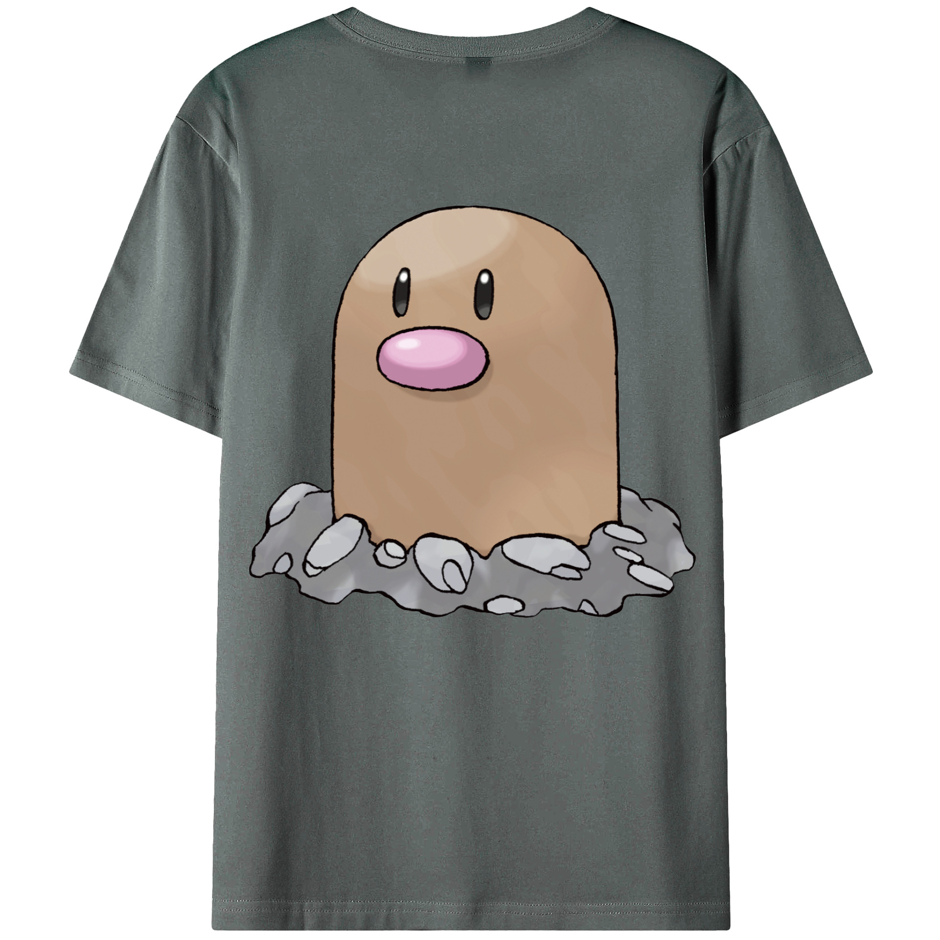 （画像用） ポケットモンスター Pokémon 綿100％ メンズ半袖Tシャツ（バックプリント） 通気性